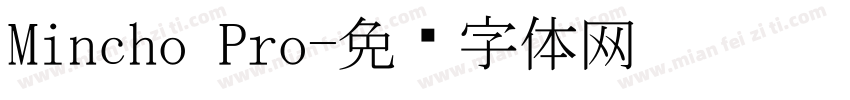 Mincho Pro字体转换